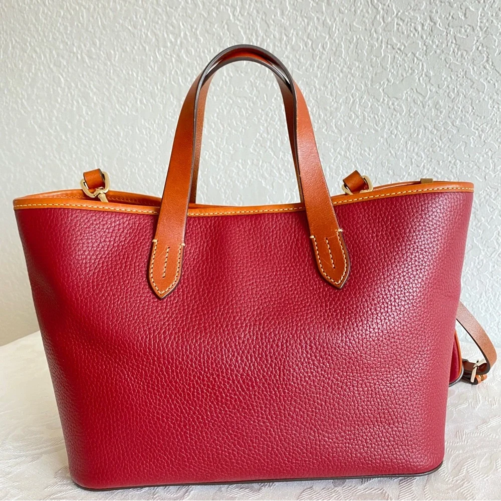 Dooney & Bourke Burgundy brown Leather 2 way briana Tote